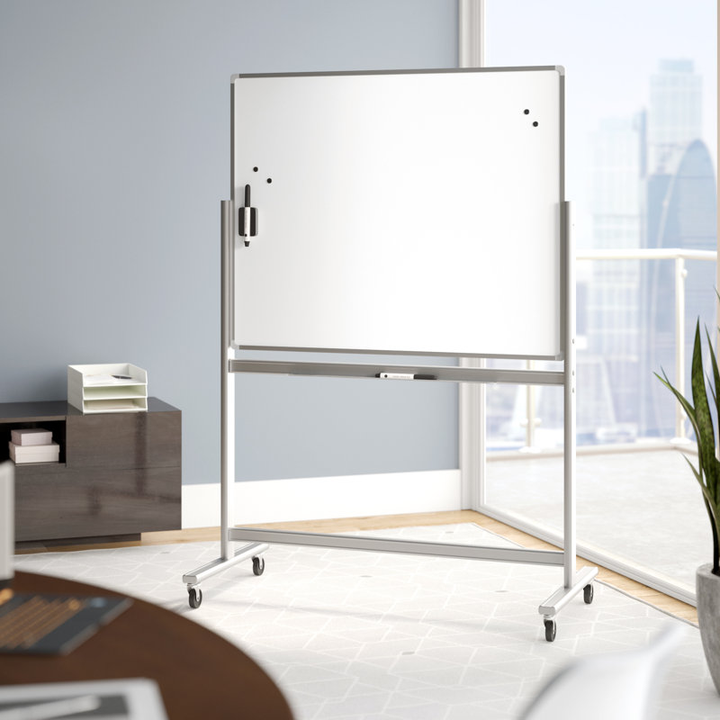 Luxor Dry Erase FreeStanding Reversible Glass Board Wayfair